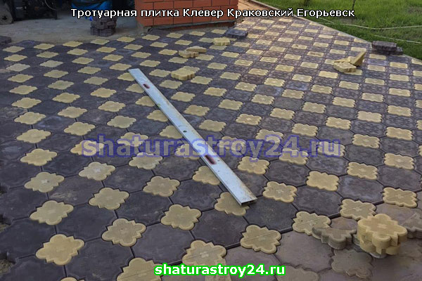 Тротуарная плитка Клевер Краковский в Егорьевске
