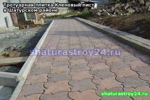 Тротуарная плитка Кленовый лист в Шатурском районе