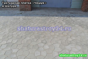 Тротуарная плитка «Чешуя» в Шатурском районе