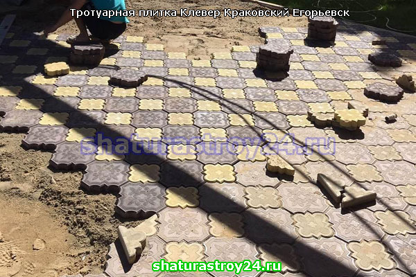 Тротуарная плитка Клевер Краковский Егорьевск